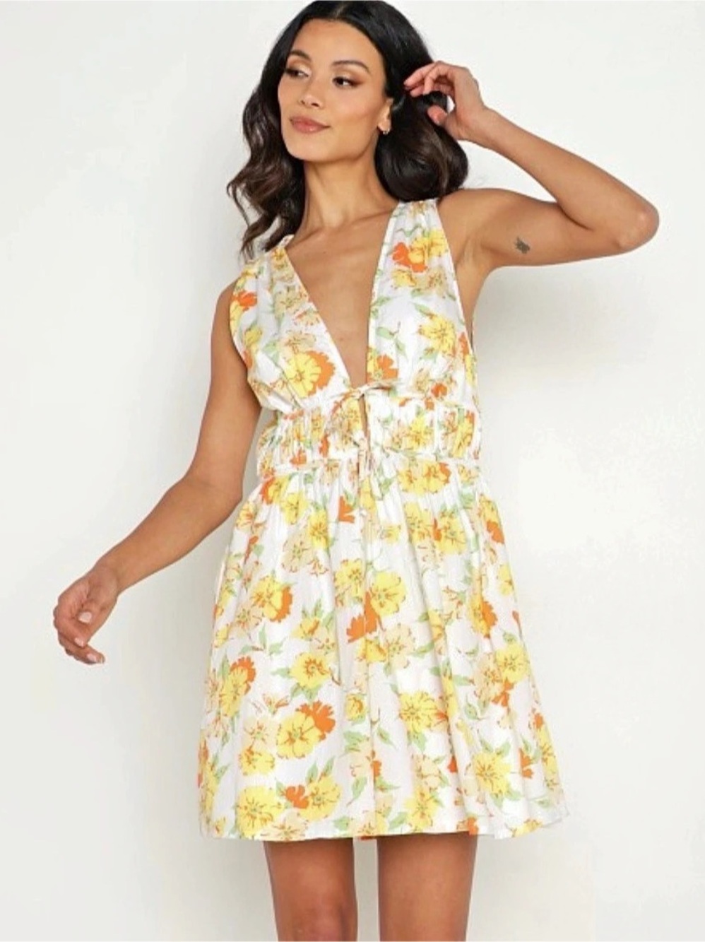 Faithfull the Brand Korita Mini Dress Palermo Floral Print